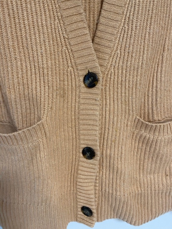 Jonathan Simkhai Ribbed Knit Cardigan Sweater Camel Tan Size XS - Picture 7 of 10